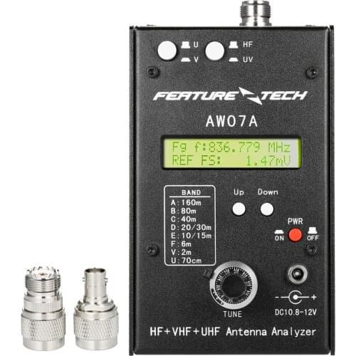 AW07A HF/VHF/UHF 160M Impedance SWR Antenna Analyzer Meter for Ham Radio Hobbyists DIY