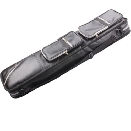 High Capacity 12 Holes Soft PU Leather 1/2 Billiard Pool Cue Stick Kit Case Black Billiards Accessories 80cm Length China