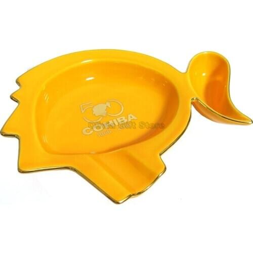 COHIBA Classic 50th Anniversary Edition Fine Porcelain Cigarette Cigar Tobacco Ashtray One Slot For Home Smoking Tool W/Gift Box