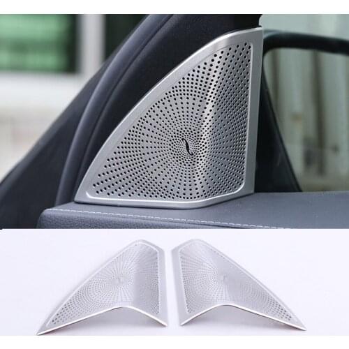Car tweeter decorative net cover For Mercedes Benz C Class W205 C180 C200 2015 2016 20172018 2019 2020 accessories