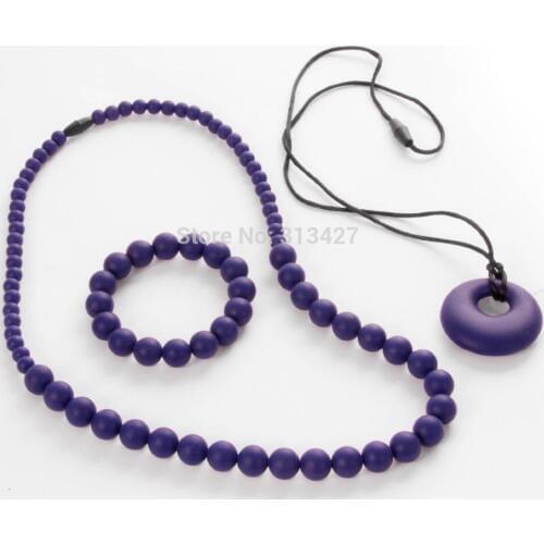 Baby Beads Mommy and Baby Chew Teething Beads Necklace 3 Piece Set