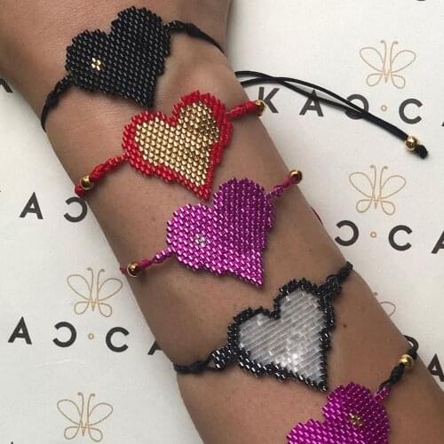 Go2boho Heart Bracelet Women MIYUKI Love Pulseras Mujer Moda 2020 Femme Bileklik Trendy Bracelets Jewelry Couples Gift For Her