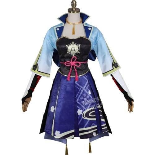 Game Genshin Impact Ayaka Kamisato Cosplay Costume Dress Suit Inazuma Costume Halloween Party Outfit For Women Girls