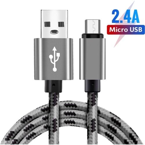 Micro Date USB Fast Charging Cord For Huawei mate 8 Xiaomi Note 4 5 Redmi 6 Smart Mobile Tablet Phone Android Nylon Cable