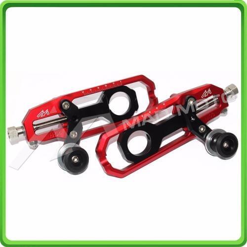 Motorcycle Chain Tensioner Adjuster with spool fit for Suzuki GSXR 600 GSX-R 750 2011 2012 2013 2014 2015 2016 Red & Black