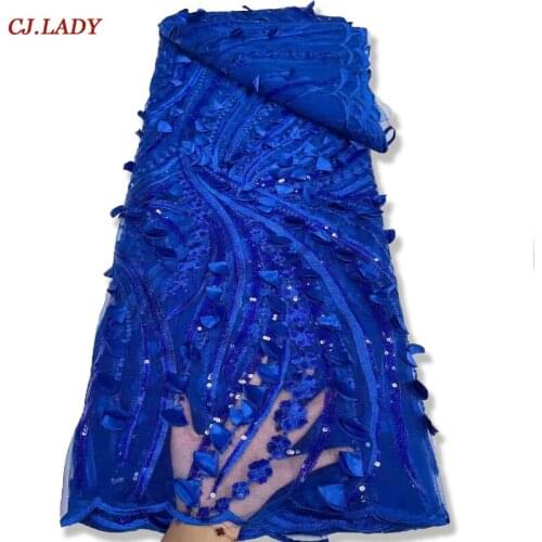 Latest Green African Lace Fabric 2021 High Quality Lace French Lace Fabric With Sequins nigeria party dress for Women in Wedding