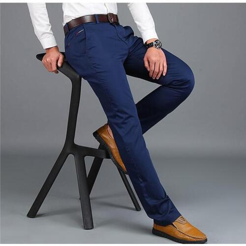 NEW Brand Mens Casual Pants Long Trousers Spring/Summer Thin Straight Pants Male Pants Cotton Breathable Slim Fit Pant
