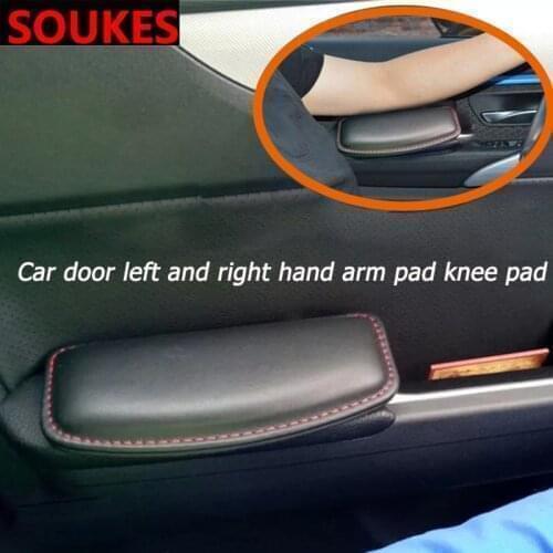 Car Door Left Right Hand Armrest Pad Knee Pad Support For Volkswagen VW Polo Passat B5 B6 CC Golf 4 5 6 7 Touran T5 Tiguan Bora