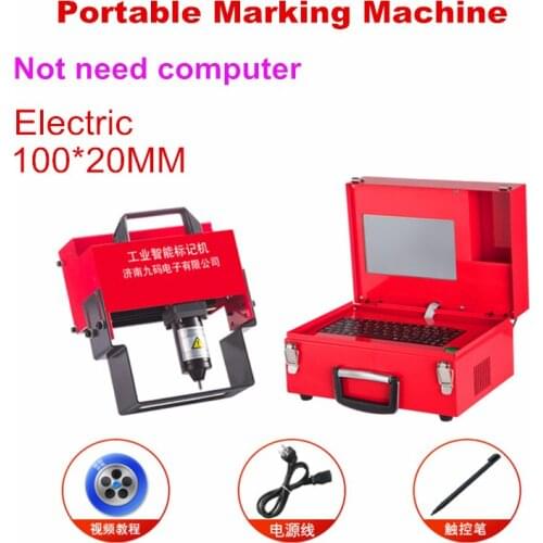 Portable engraving Hand-held electric touch marking machine 100x20mm for Nameplate Cylinder number Frame number Plotter