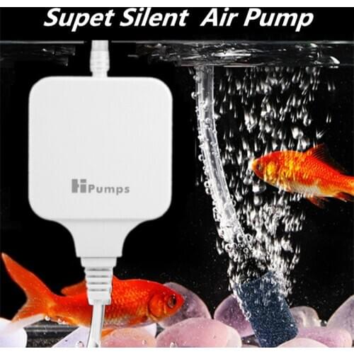 Super Silent Aquarium Mini Air Pump Fish Tank Oxygen Air Pump Compressor Mini Aerator Used with Air Bubble Stone Air Valve