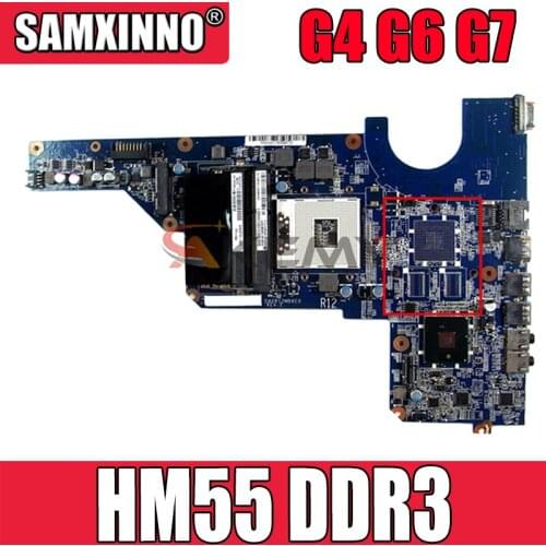 High Quality For HP G4 G6 G7 Laptop Motherboard 636370-001 DA0R12MB6E0 HM55 PGA989 DDR3 100% Tested Fast Ship