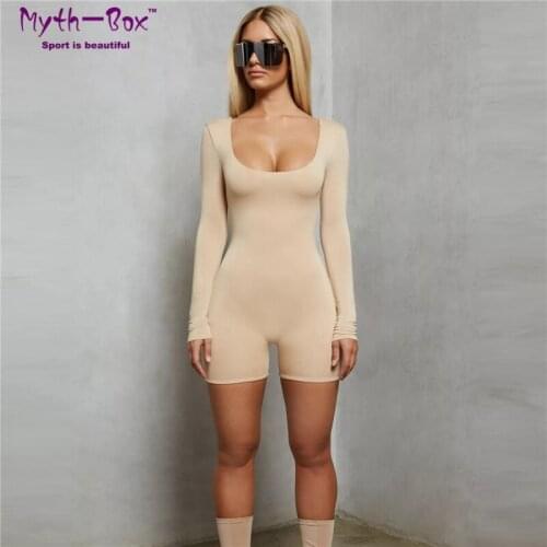 Women Body Suit One Piece Swimsuit Skinny Playsuit Female Jumpsuits Long Sleeves Swimwear Fitness Romper Sexy Bath Swim Bodysuit