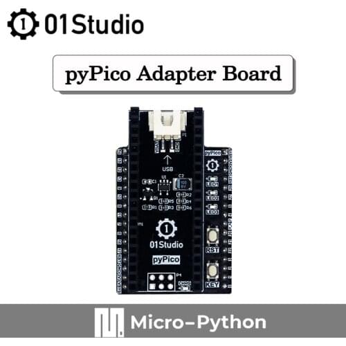 01Studio pyPico Adapter Board Compatiable with Raspberry Pi Pico MicroPython RP2040 Adapter Board