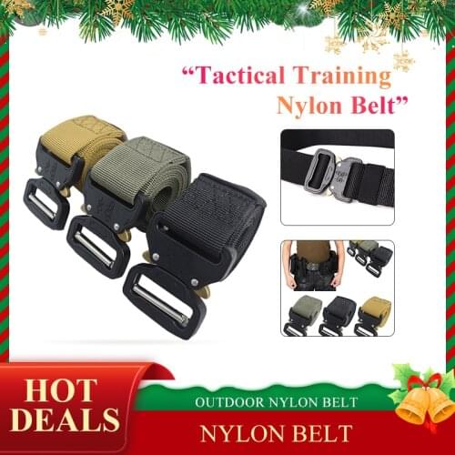 3.8cm Nylon Belt Outdoor Hunting Metal Tactical Belt Multifunctional Alloy Buckle Knock Off Survival Waist Tactical Battle Belt