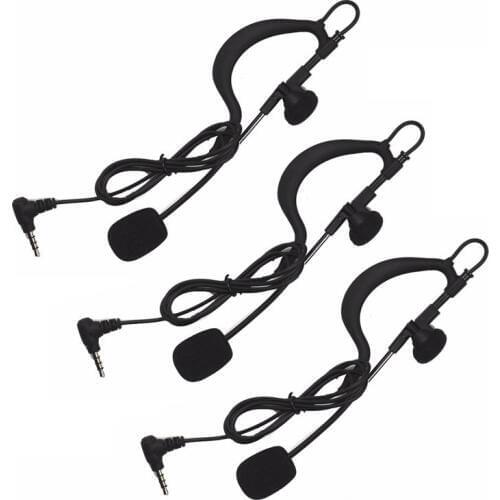 3PCS Referee Earhook Headphone 3.5mm port Headset for Vnetphone V4 V6 FBIM Motorcycle Soccer referee Bluetooth Intercom