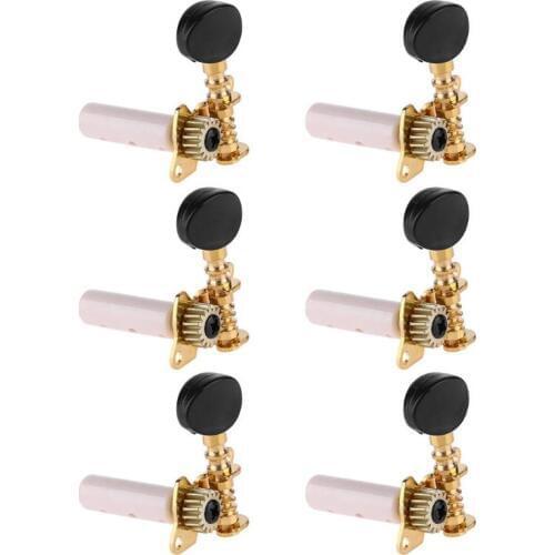 6pcs/set Pearl Knob Enclosed Acoustic Guitar Open Machine Heads String Tuners Tuning Pegs for Classic Electric Guitar Parts
