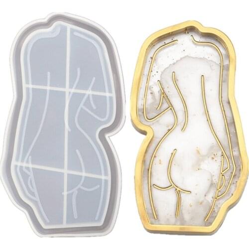 Abstract Plate Silicone Mold Crystal Mirror Epoxy Candle Tray Casting Modeling DIY Making Crafts