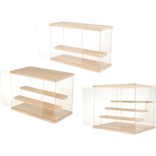 Acrylic Display Case Countertop Box Protection Showcase for Model Dolls