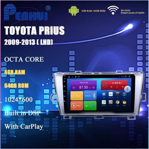 Car DVD For Toyota Prius ( 2009-2013) LHD Car Radio Multimedia Video Player Navigation GPS Android 10.0 double din