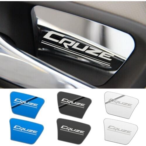 Car Interior Door Handle Bowl Pads Cover Molding Trim Stickers Fit for Chevrolet Cruze 2009-2014 Accessories