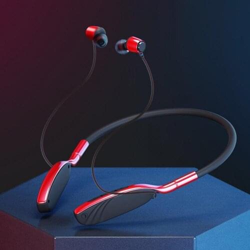 One-button Operation Bluetooth Wireless Headphone Rotary Card Insertion ABS Sports Headset Long Standby Time Neckband Earphone