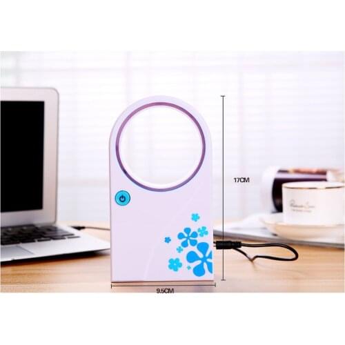 Mini Silent Student/officehousehold Desktop Fan Mini Electric USB Powered Small Fan Portable Leafless Fan USB/battery Dual Use