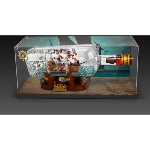 Vertical Display Case For Lego Clear Acrylic 21313 Ship in a Bottle Ideas Acrylic Clear Box Showcase (Lego Set not Included)