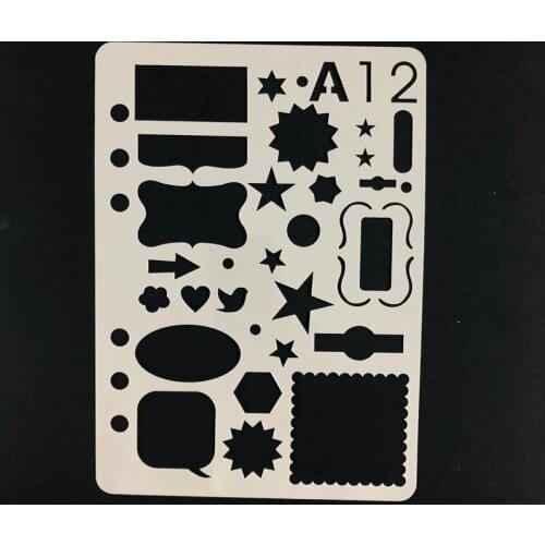 MessageBox Dialog Box Frame Stencil for DIY Scrapbooking Monthly Plan Schedule Making Tool White Plastic Template Mold Wholesale