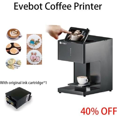 EVEBOT 3D Latte Art Coffee Printer Coffee Machine Creative Customization DIY Inkjet Food Printer Caramel Printer With WIFI New