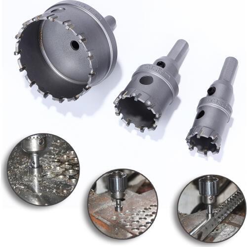Hakkin 3PCS 25/35/65mm Sharp Hard K10 Alloy Core Drill Bit Hole Saw Tapper For Metal Drilling Stainless Steel Cemented Carbide