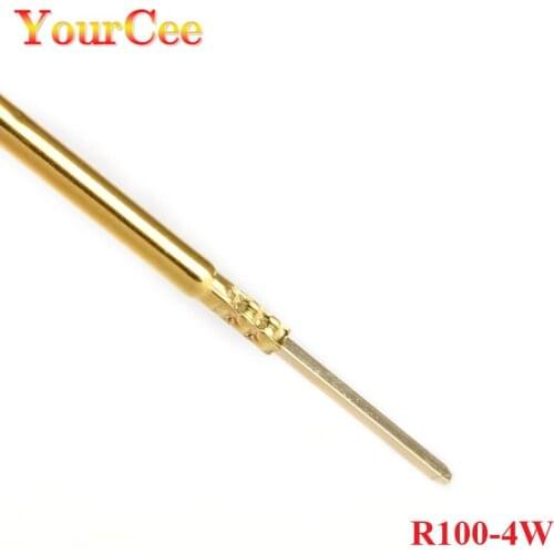 100Pcs R100-4W Test Probe R100 4W 38.3mm Length Test Needle Seeve Probe Sleeve 1.7mm Needle Sleeve Thimble Base