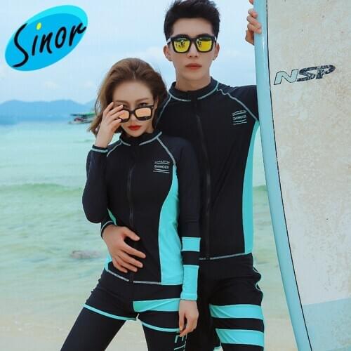 Diving Suit Snorkeling Suit Split Sunscreen Dive Skin Men and Women Long Sleeve Long Pants Couples Zipper