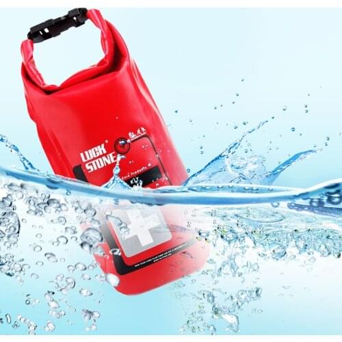 Red Waterproof 2L First Aid Bag Emergency Kits Empty Travel Dry Bag Rafting Camping Kayaking Swimming Portable Medical Bag