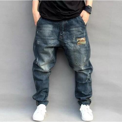Wholesale Man Pants Mid Waist Double Pocket Zip Closure Worn Man Jeans for Outdoor Activity