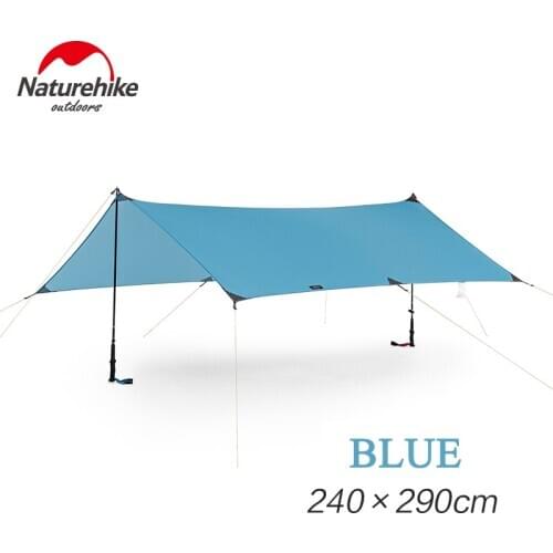 Naturehike 15D Nylon Silicone Rainproof Camping Awning Sunscreen Anti-UV Beach Sun Shelter For Outdoor Activities