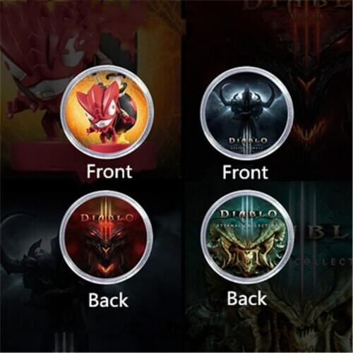 New Data Seting Ntag215 For 2Pcs Diablo 3 NFC Tags Newest Popular Waterproof Hot Sale NFC Coin Round Game Cards