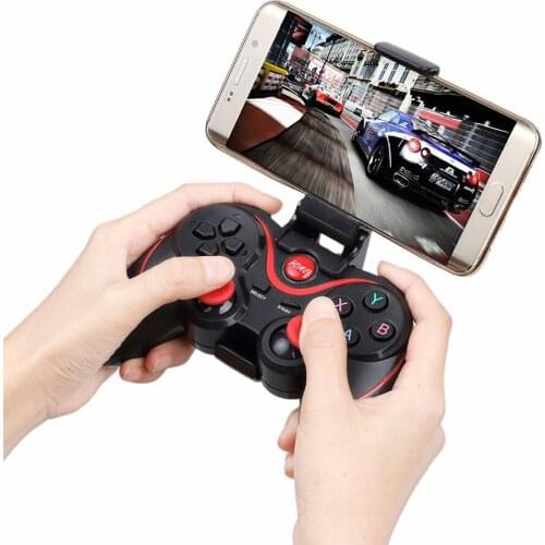 Wholesale Wireless Joystick Gamepad Game Controller Bluetooth Joystick for Mobile Phone Tablet TV Box Holder