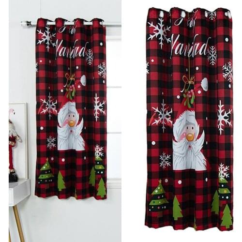 Christmas New Year Decorations Curtains For Living Room Bedroom Decor Santa Clause Snowman Christmas Window Curtain New Decor