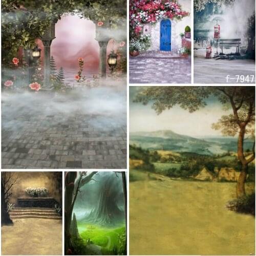 SHENGYONGBAO Vintage Oil Painting Scenery Photography Backdrops Children Portrait Background For Photo Studio Props 21514 AF-24