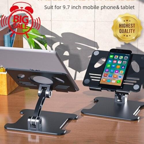 Universal Tablet Desktop Stand For IPad 9.7 10.5 11 12.9 Inch Metal Rotation Tablet Holder For Samsung Xiaomi Huawei Phone Table