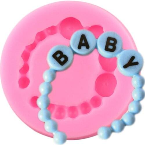 Pearl Necklace Silicone Mold Baby Party Chocolate Fondant Molds Cake Decorating Tools Candy Resin Clay Mould Kitchen Accessories