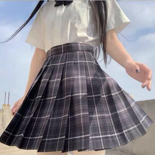 Mini Skirts Womens 2021 Summer Pleated Skirt High Waist Cute Pink Plaid Skirt japanese school uniform Harajuku jupe pretty