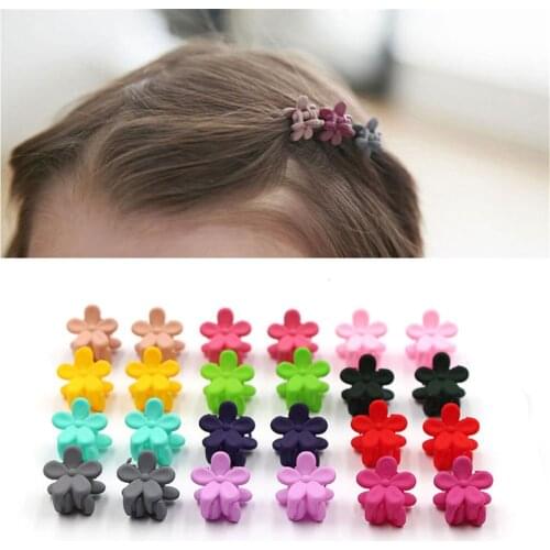 10 Pcs / Set Girls Cute Colorful Small Hair Claw Cute Candy Flower Hair Jaw Clip Children Hairpin Hair Accessories Gifts Tools