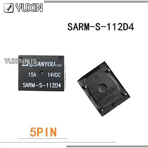 10PCS/LOT 100%Original New Automobile relay SARM-S-112D4 12VDC SARM S 112D4 5PIN 15A