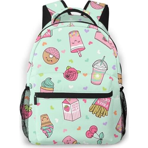 2021 Backpack Women Shoulder Bag Cupcake Fashion School Bag For Teenage Girl Backpacks Travel Bag