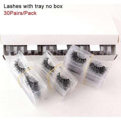 30Pairs/Pack Eyelashes 3D Mink Lashes Bulk Soft Fluffy Dramatic Full Strip Eyelash Natural False Eye Lash Extension