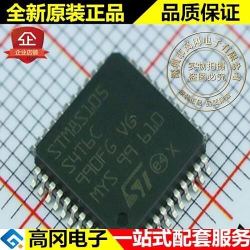 5pieces STM8S105S4T6CTR LQFP44 16kB 2kB RAM 16MHz