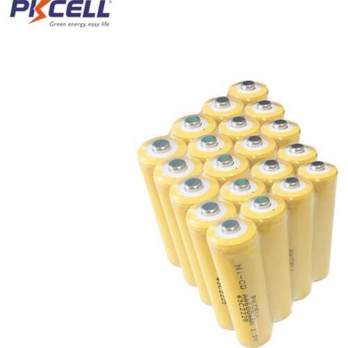 50Pcs NICD AA 1.2v rechargeable batteries 600mAh Button top For Electric drills Electric tooth brushes