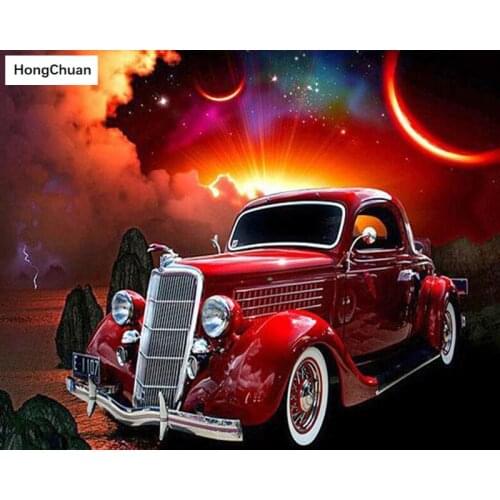 Diamond embroidery fashion car picture 5DDIY diamond painting square/round diamond inlay rhinestone picture mosaic cross stitch