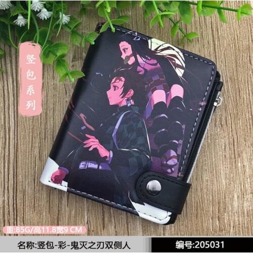 Anime Demon Slayer Kamado Nezuko Wallet Kimetsu no Yaiba Kamado Tanjirou Coin Purse